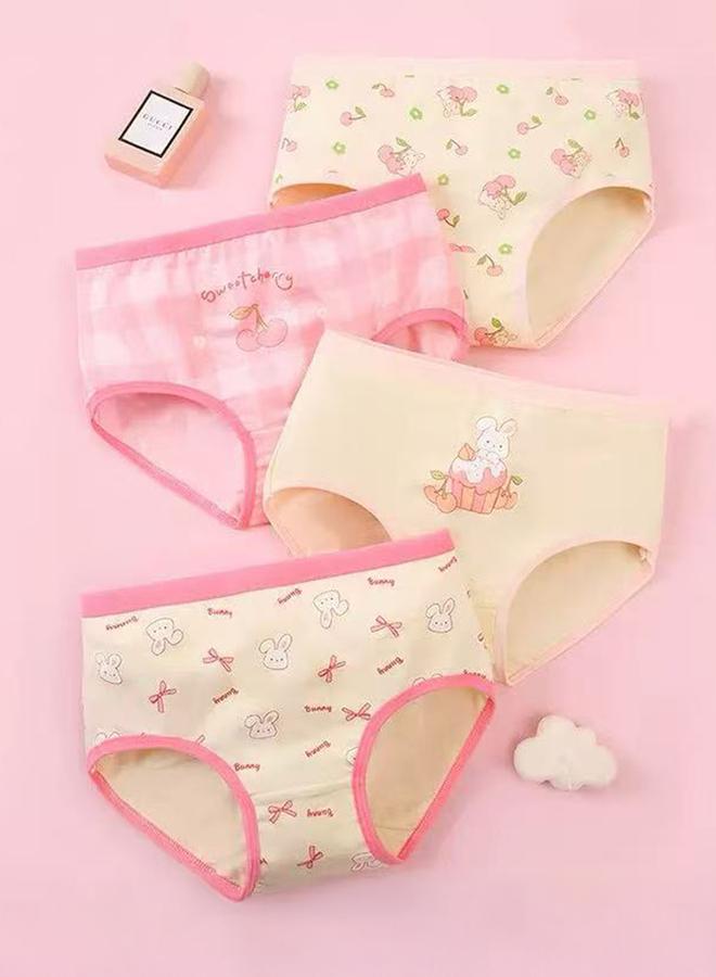 Pack Of 4 - Printed Cotton Briefs